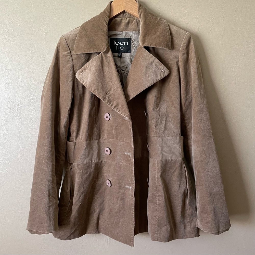 Teen Flo Velvet Double Breasted Blazer